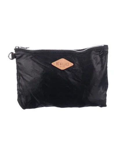 Pre-owned Mz Wallace Nylon Cosmetic Bag In Black