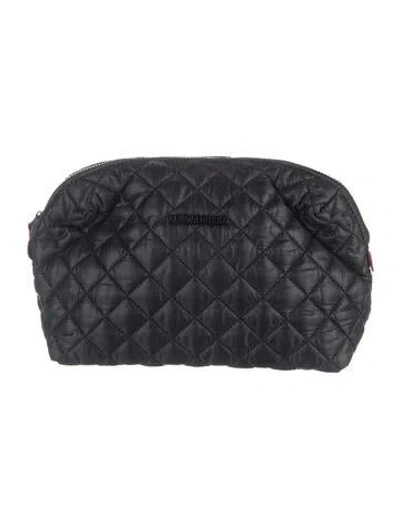 Pre-owned Mz Wallace Nylon Cosmetic Bag In Black
