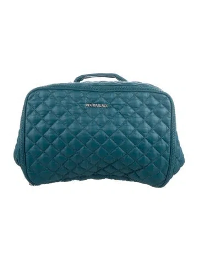 Pre-owned Mz Wallace Nylon Cosmetic Bag In Blue