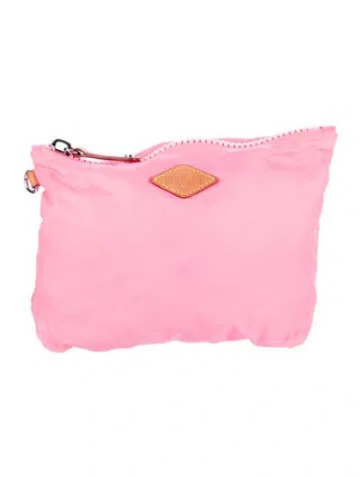 Pre-owned Mz Wallace Nylon Cosmetic Bag In Pink