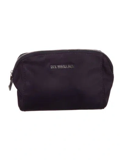 Pre-owned Mz Wallace Nylon Cosmetic Bag In Purple