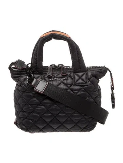 Pre-owned Mz Wallace Nylon Crossbody Bag In Black