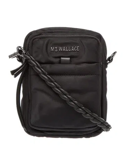 Pre-owned Mz Wallace Nylon Crossbody Bag In Black