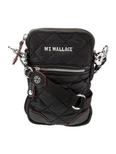 Pre-owned Mz Wallace Nylon Crossbody Bag In Black