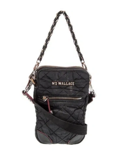 Pre-owned Mz Wallace Nylon Crossbody Bag In Black