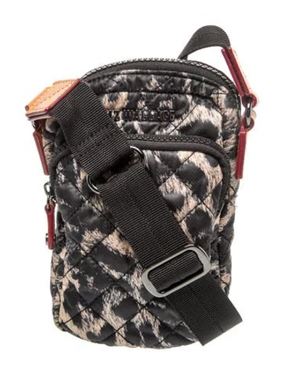 Pre-owned Mz Wallace Nylon Crossbody Bag In Black