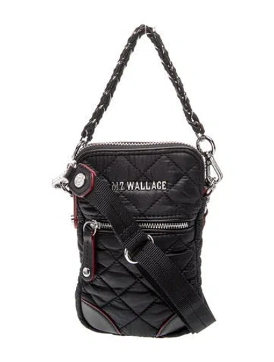 Pre-owned Mz Wallace Nylon Crossbody Bag In Black
