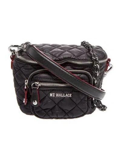 Pre-owned Mz Wallace Nylon Crossbody Bag In Black