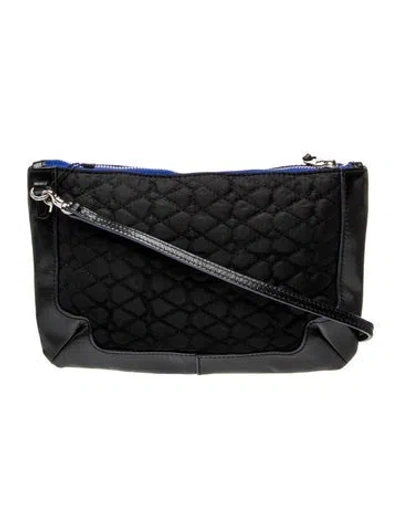 Pre-owned Mz Wallace Nylon Crossbody Bag In Black