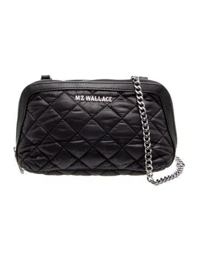 Pre-owned Mz Wallace Nylon Crossbody Bag In Black