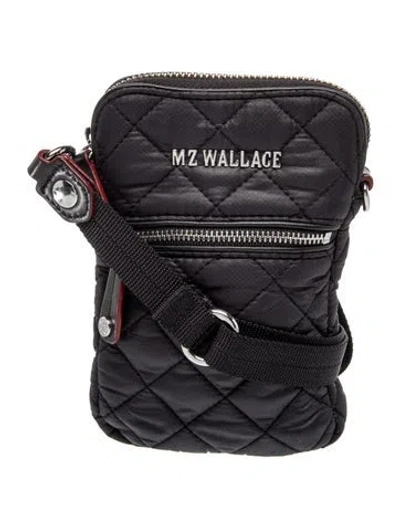 Pre-owned Mz Wallace Nylon Crossbody Bag In Black