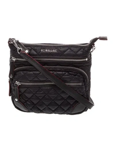 Pre-owned Mz Wallace Nylon Crossbody Bag In Black