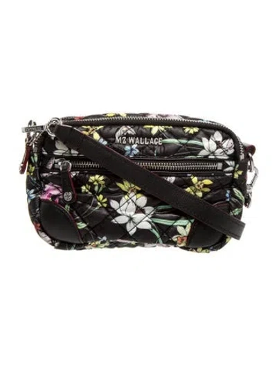 Pre-owned Mz Wallace Nylon Crossbody Bag In Black