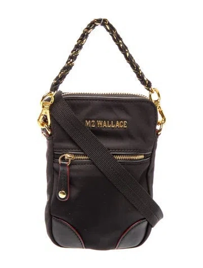 Pre-owned Mz Wallace Nylon Crossbody Bag In Black