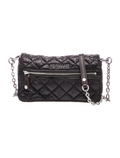 Pre-owned Mz Wallace Nylon Crossbody Bag In Black