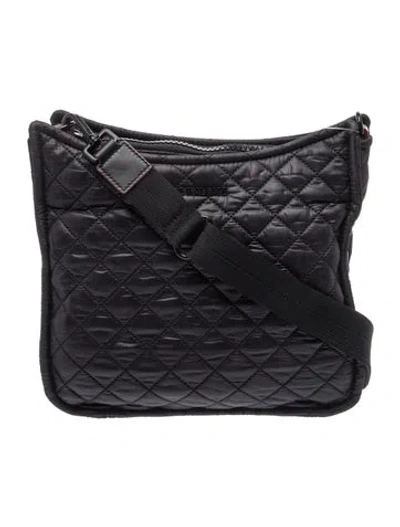 Pre-owned Mz Wallace Nylon Crossbody Bag In Black