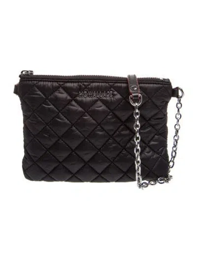 Pre-owned Mz Wallace Nylon Crossbody Bag In Black