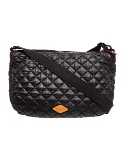 Pre-owned Mz Wallace Nylon Crossbody Bag In Black