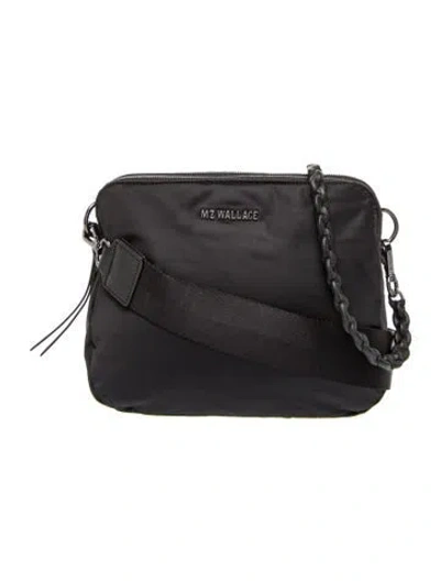 Pre-owned Mz Wallace Nylon Crossbody Bag In Black