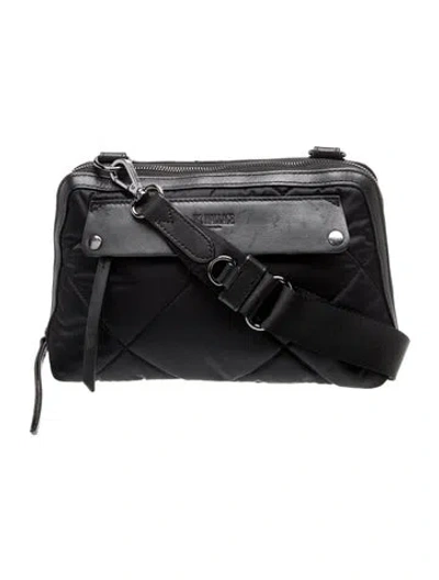 Pre-owned Mz Wallace Nylon Crossbody Bag In Black