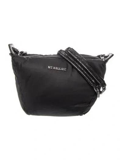 Pre-owned Mz Wallace Nylon Crossbody Bag In Black