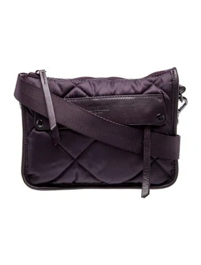 Pre-owned Mz Wallace Nylon Crossbody Bag In Black
