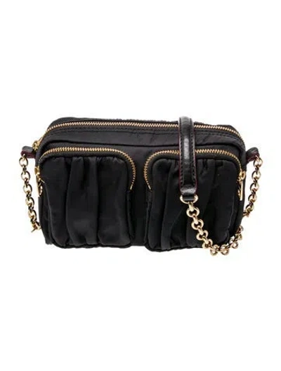 Pre-owned Mz Wallace Nylon Crossbody Bag In Black