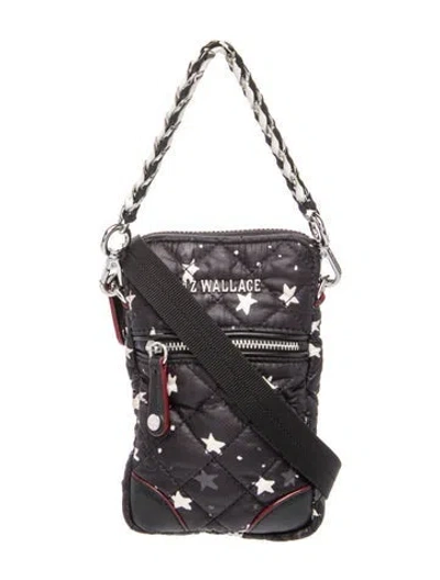 Pre-owned Mz Wallace Nylon Crossbody Bag In Black