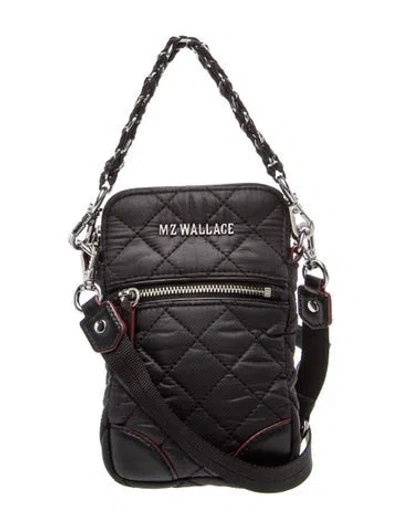 Pre-owned Mz Wallace Nylon Crossbody Bag In Black