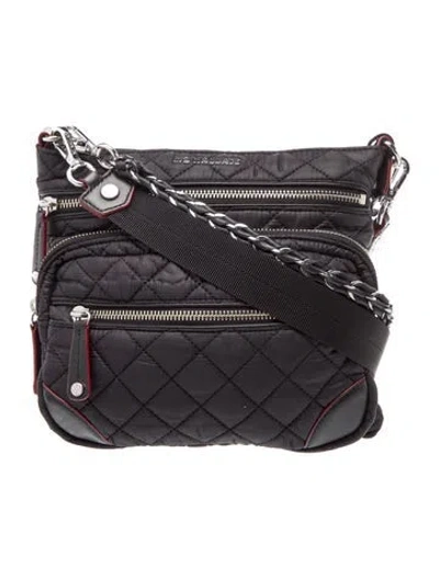 Pre-owned Mz Wallace Nylon Crossbody Bag In Black