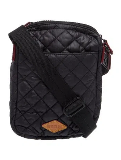 Pre-owned Mz Wallace Nylon Crossbody Bag In Black