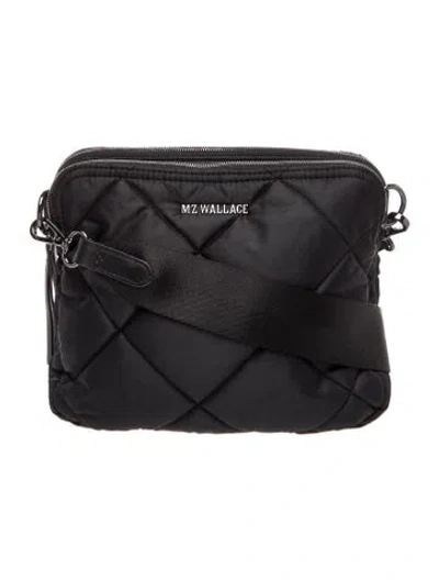 Pre-owned Mz Wallace Nylon Crossbody Bag In Black