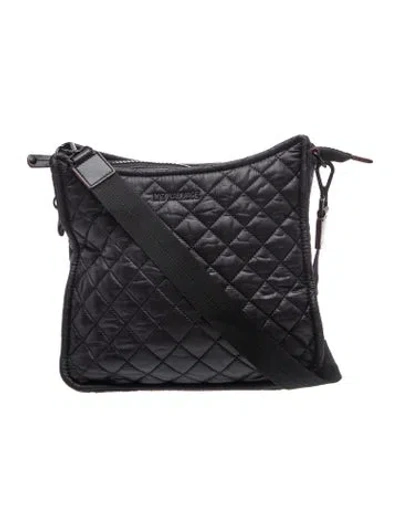 Pre-owned Mz Wallace Nylon Crossbody Bag In Black
