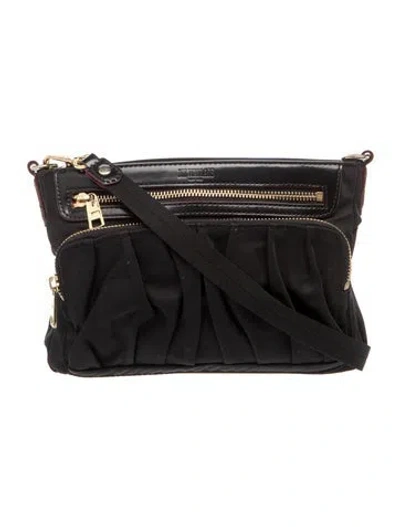 Pre-owned Mz Wallace Nylon Crossbody Bag In Black