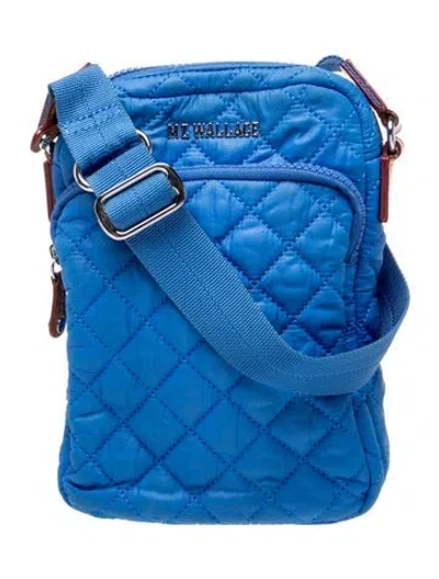 Pre-owned Mz Wallace Nylon Crossbody Bag In Blue