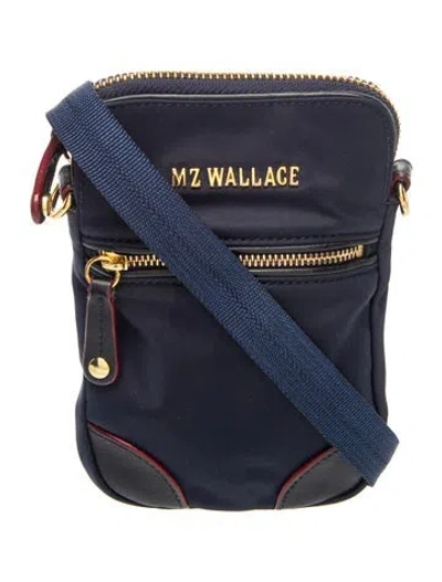Pre-owned Mz Wallace Nylon Crossbody Bag In Blue