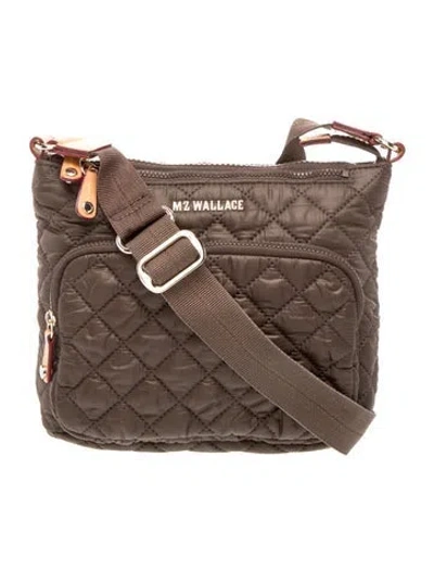 Pre-owned Mz Wallace Nylon Crossbody Bag In Brown