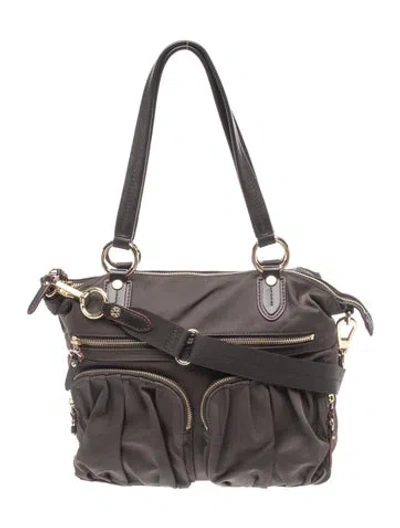 Pre-owned Mz Wallace Nylon Crossbody Bag In Brown
