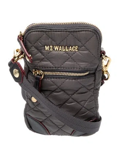Pre-owned Mz Wallace Nylon Crossbody Bag In Gray