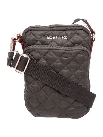 Pre-owned Mz Wallace Nylon Crossbody Bag In Gray