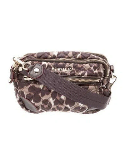 Pre-owned Mz Wallace Nylon Crossbody Bag In Gray