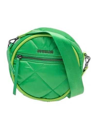 Pre-owned Mz Wallace Nylon Crossbody Bag In Green