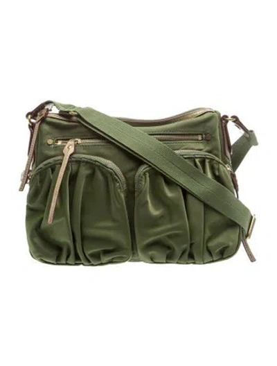 Pre-owned Mz Wallace Nylon Crossbody Bag In Green
