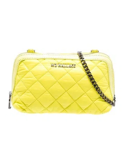 Pre-owned Mz Wallace Nylon Crossbody Bag In Green/yellow