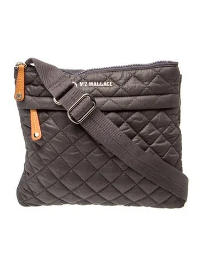 Pre-owned Mz Wallace Nylon Crossbody Bag In Grey