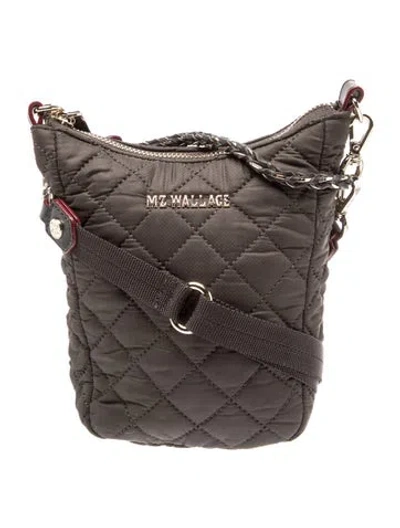 Pre-owned Mz Wallace Nylon Crossbody Bag In Grey