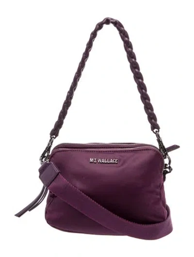 Pre-owned Mz Wallace Nylon Crossbody Bag In Purple