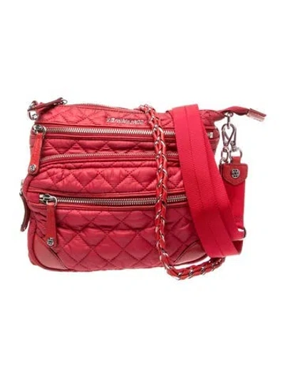 Pre-owned Mz Wallace Nylon Crossbody Bag In Red