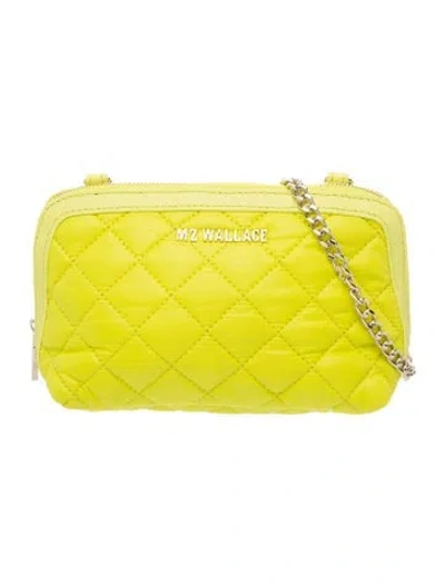 Pre-owned Mz Wallace Nylon Crossbody Bag W/ Tags In Yellow