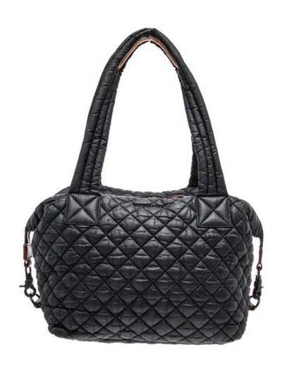 Pre-owned Mz Wallace Nylon Hobo In Black